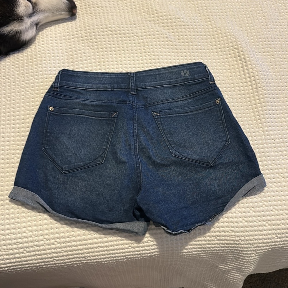 Kensie Dark Blue Jean Shorts - Picture 3 of 3